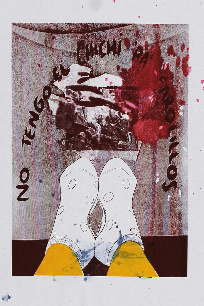 calcetines de lunares y tacones de fondo