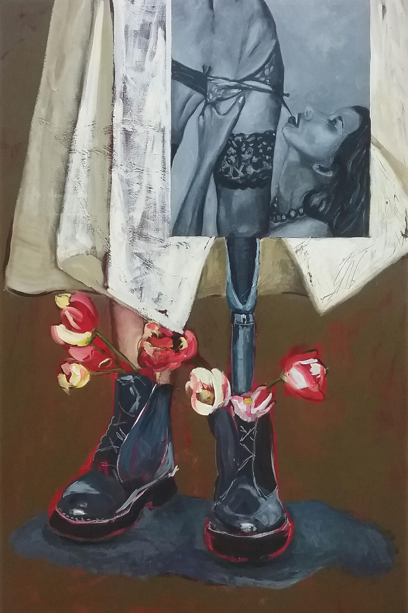 Lesbian bionic love pintura amor biónico lésbico